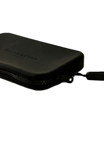 Black Clutch With Black Zip