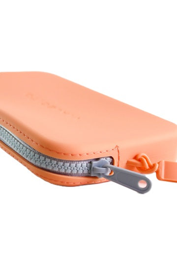 Honeydew Clutch With Cool Grey Zipper