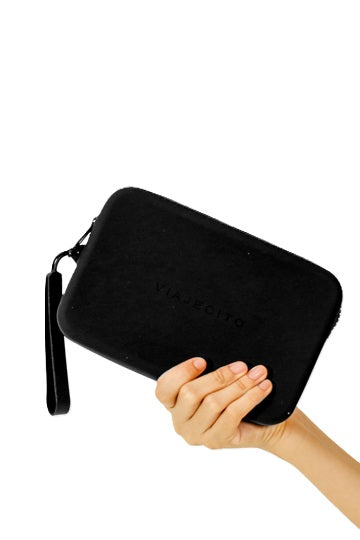 Black Clutch With Black Zip