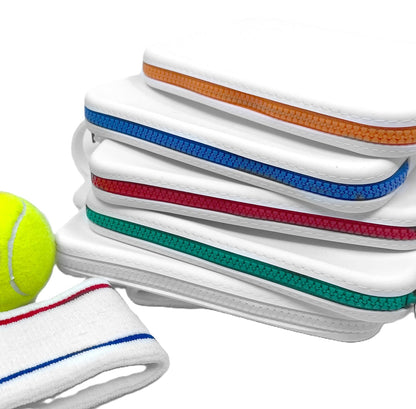 Clutch - White with Yellow Zip