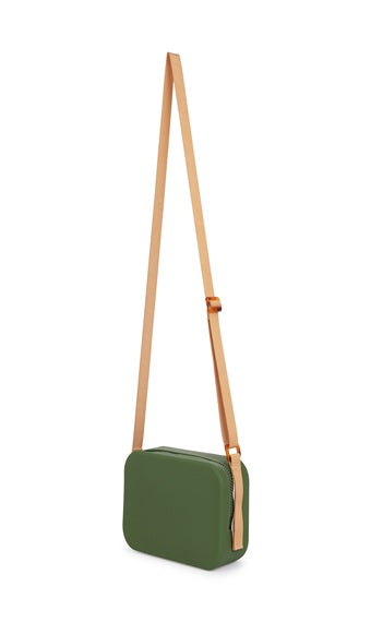 Classic Set-Hunter Green Solid with Tan Skinny Sling / Brown Tortoise Adjuster