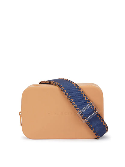 Blanket Stitch Classic Set- Tan with Navy Blue Strap
